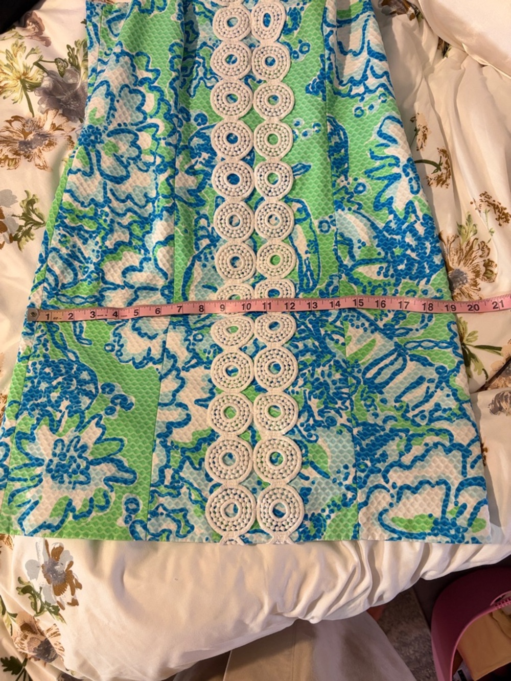 💚Lilly Pulitzer EUC Trudy GO GO Green Shift Dress in Blue Green & White Sz 4 🌊 - Picture 9 of 12